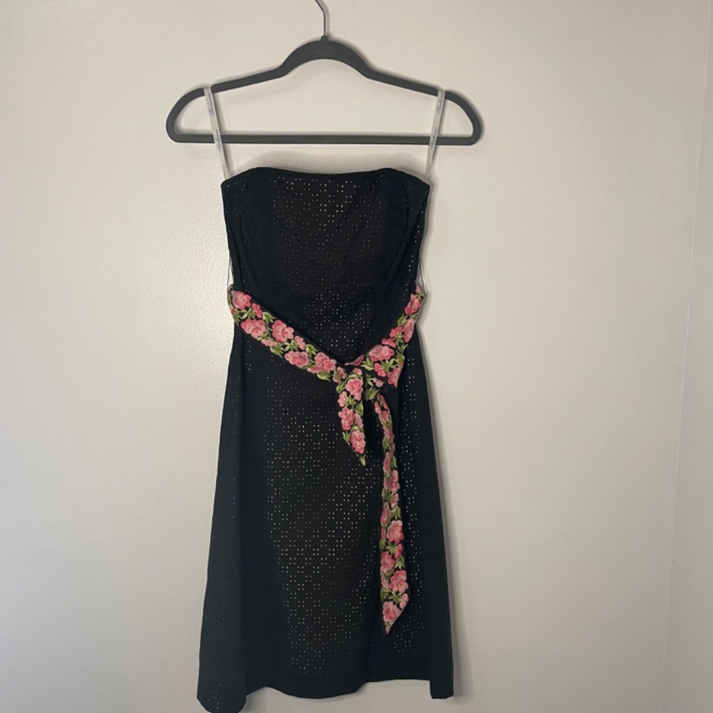 Shoshanna Strapless Eyelet Dress Size 2